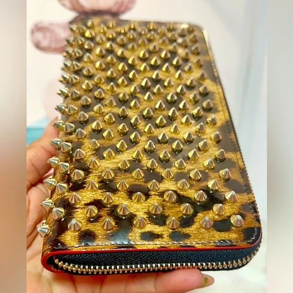 Christian Louboutin Leopard Studded Wallet - Picture 4 of 17